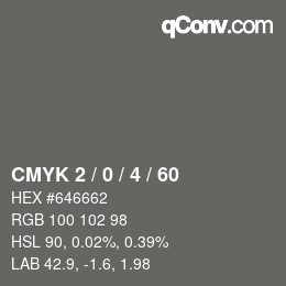 Color code: CMYK 2 / 0 / 4 / 60 | qconv.com