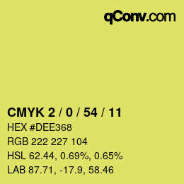 Color code: CMYK 2 / 0 / 54 / 11 | qconv.com