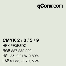 Color code: CMYK 2 / 0 / 5 / 9 | qconv.com