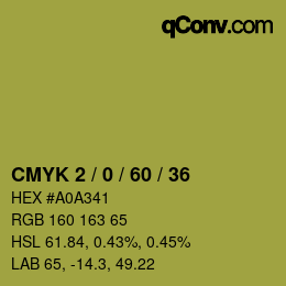 颜色代码: CMYK 2 / 0 / 60 / 36 | qconv.com