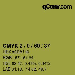 Color code: CMYK 2 / 0 / 60 / 37 | qconv.com