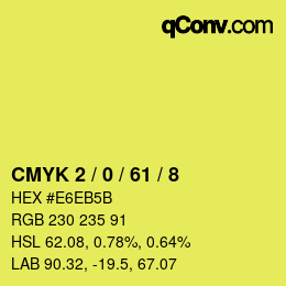 Color code: CMYK 2 / 0 / 61 / 8 | qconv.com