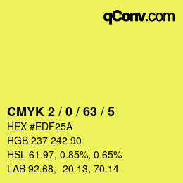 Color code: CMYK 2 / 0 / 63 / 5 | qconv.com