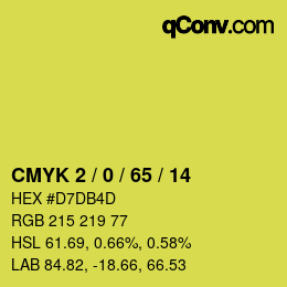 Color code: CMYK 2 / 0 / 65 / 14 | qconv.com
