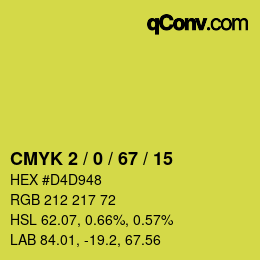 Color code: CMYK 2 / 0 / 67 / 15 | qconv.com