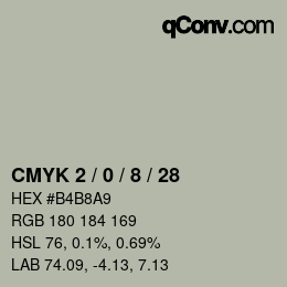 Color code: CMYK 2 / 0 / 8 / 28 | qconv.com