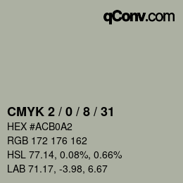 Color code: CMYK 2 / 0 / 8 / 31 | qconv.com