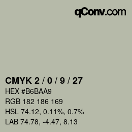 Color code: CMYK 2 / 0 / 9 / 27 | qconv.com