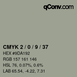颜色代码: CMYK 2 / 0 / 9 / 37 | qconv.com