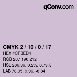 Color code: CMYK 2 / 10 / 0 / 17 | qconv.com