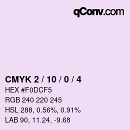 Color code: CMYK 2 / 10 / 0 / 4 | qconv.com