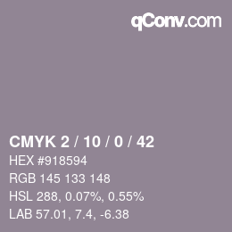 颜色代码: CMYK 2 / 10 / 0 / 42 | qconv.com