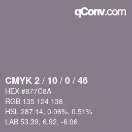 Color code: CMYK 2 / 10 / 0 / 46 | qconv.com