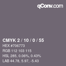 Color code: CMYK 2 / 10 / 0 / 55 | qconv.com