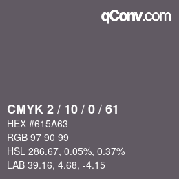 Color code: CMYK 2 / 10 / 0 / 61 | qconv.com