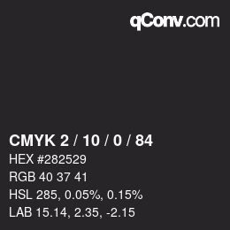 Color code: CMYK 2 / 10 / 0 / 84 | qconv.com