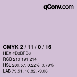 カラーコード: CMYK 2 / 11 / 0 / 16 | qconv.com