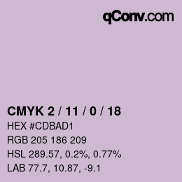 Color code: CMYK 2 / 11 / 0 / 18 | qconv.com