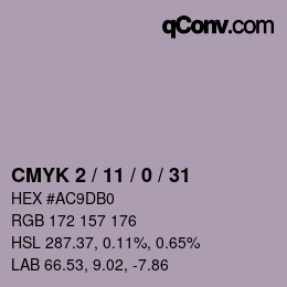 Color code: CMYK 2 / 11 / 0 / 31 | qconv.com