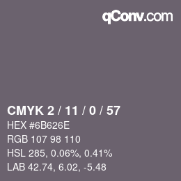 Color code: CMYK 2 / 11 / 0 / 57 | qconv.com