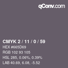 Color code: CMYK 2 / 11 / 0 / 59 | qconv.com