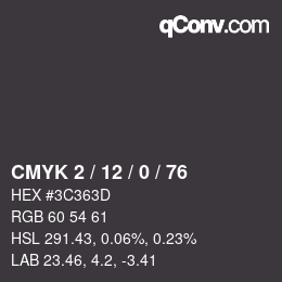 Color code: CMYK 2 / 12 / 0 / 76 | qconv.com