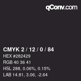 Color code: CMYK 2 / 12 / 0 / 84 | qconv.com