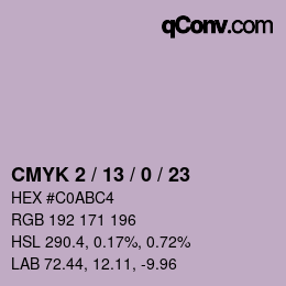 Color code: CMYK 2 / 13 / 0 / 23 | qconv.com