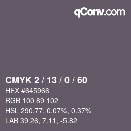 Color code: CMYK 2 / 13 / 0 / 60 | qconv.com