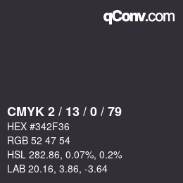 Color code: CMYK 2 / 13 / 0 / 79 | qconv.com