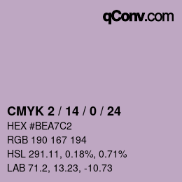 Color code: CMYK 2 / 14 / 0 / 24 | qconv.com
