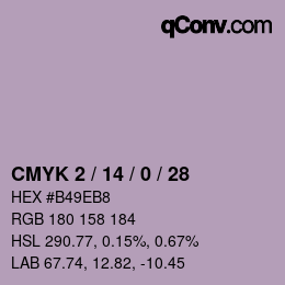 Color code: CMYK 2 / 14 / 0 / 28 | qconv.com