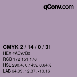 Color code: CMYK 2 / 14 / 0 / 31 | qconv.com