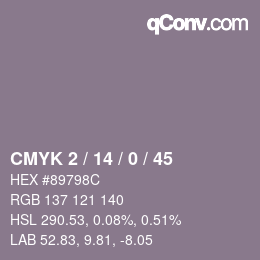 Color code: CMYK 2 / 14 / 0 / 45 | qconv.com