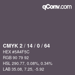 カラーコード: CMYK 2 / 14 / 0 / 64 | qconv.com