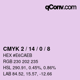 カラーコード: CMYK 2 / 14 / 0 / 8 | qconv.com