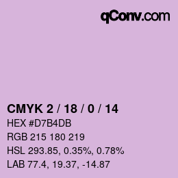 カラーコード: CMYK 2 / 18 / 0 / 14 | qconv.com