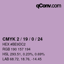 カラーコード: CMYK 2 / 19 / 0 / 24 | qconv.com