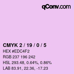 Color code: CMYK 2 / 19 / 0 / 5 | qconv.com