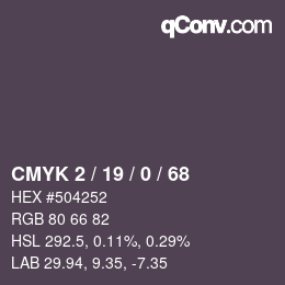 Color code: CMYK 2 / 19 / 0 / 68 | qconv.com