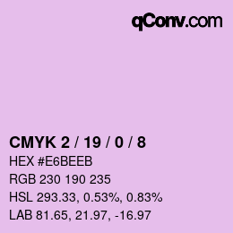 Color code: CMYK 2 / 19 / 0 / 8 | qconv.com