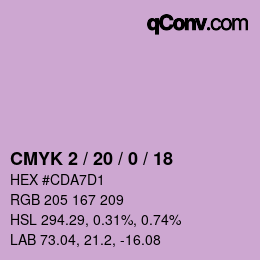 Color code: CMYK 2 / 20 / 0 / 18 | qconv.com