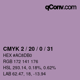 Color code: CMYK 2 / 20 / 0 / 31 | qconv.com