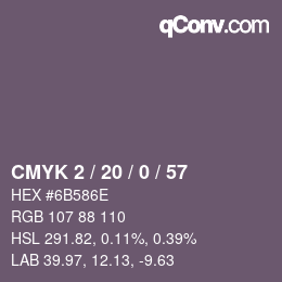 Color code: CMYK 2 / 20 / 0 / 57 | qconv.com