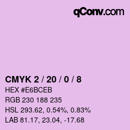 Color code: CMYK 2 / 20 / 0 / 8 | qconv.com