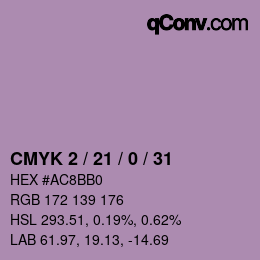 Color code: CMYK 2 / 21 / 0 / 31 | qconv.com