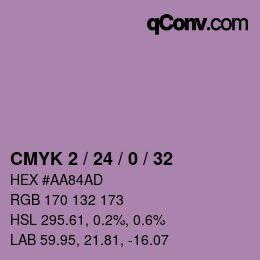 カラーコード: CMYK 2 / 24 / 0 / 32 | qconv.com