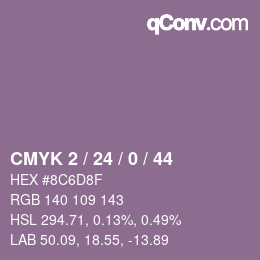 カラーコード: CMYK 2 / 24 / 0 / 44 | qconv.com