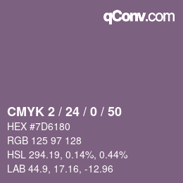 Color code: CMYK 2 / 24 / 0 / 50 | qconv.com