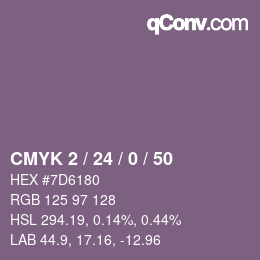 Color code: CMYK 2 / 24 / 0 / 50 | qconv.com